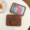 Chocolate Brown Bear with Stand and Strap Silicone iPad Case