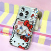 Clear Red Japanese Kitty with Phone Grip