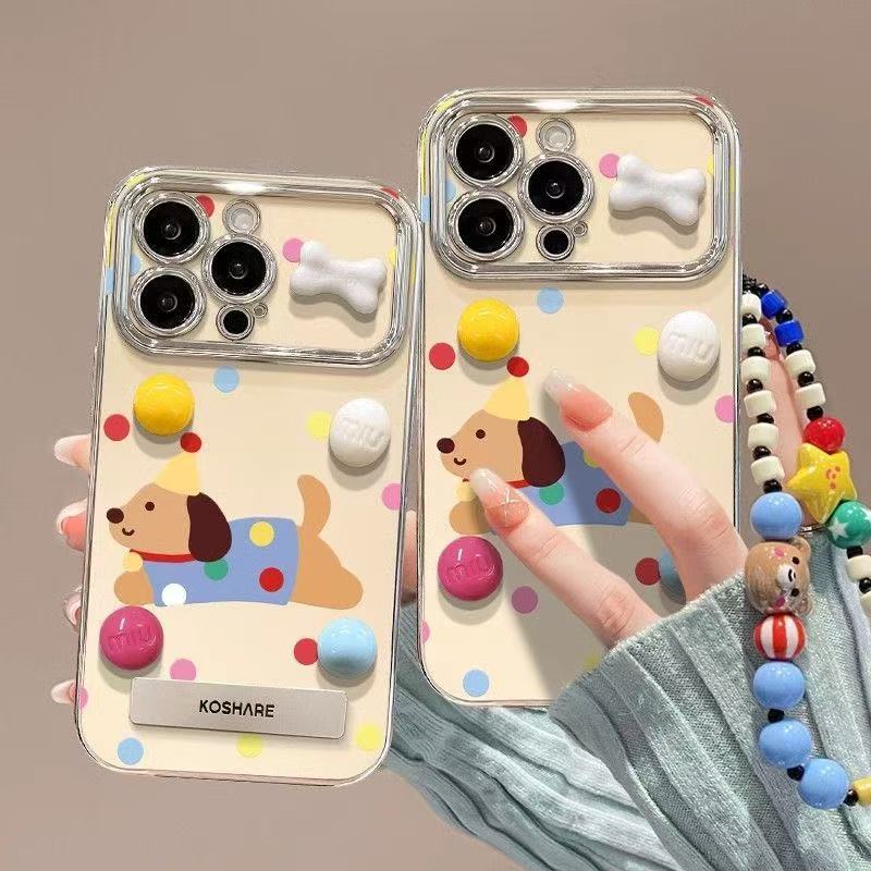 Pastel Dachshund Dog with Stand and Strap