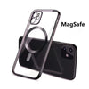 Transparent with Colorful Metallic Borders Magnetic TPU Magsafe Case