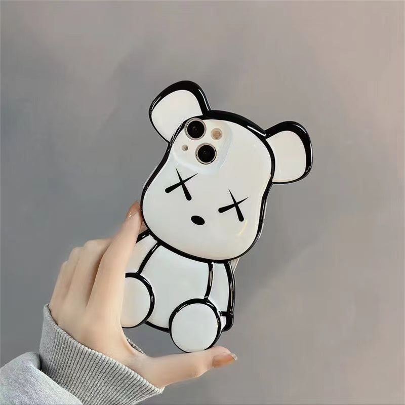 Silicone anti-slip bear shaped 3D case