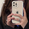 Shockproof simple clear case with crystal borders 