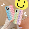 Anti-slip Shock-proof Pastel Bear Shaped Push Pop / Pop It / Bubble Toy Case