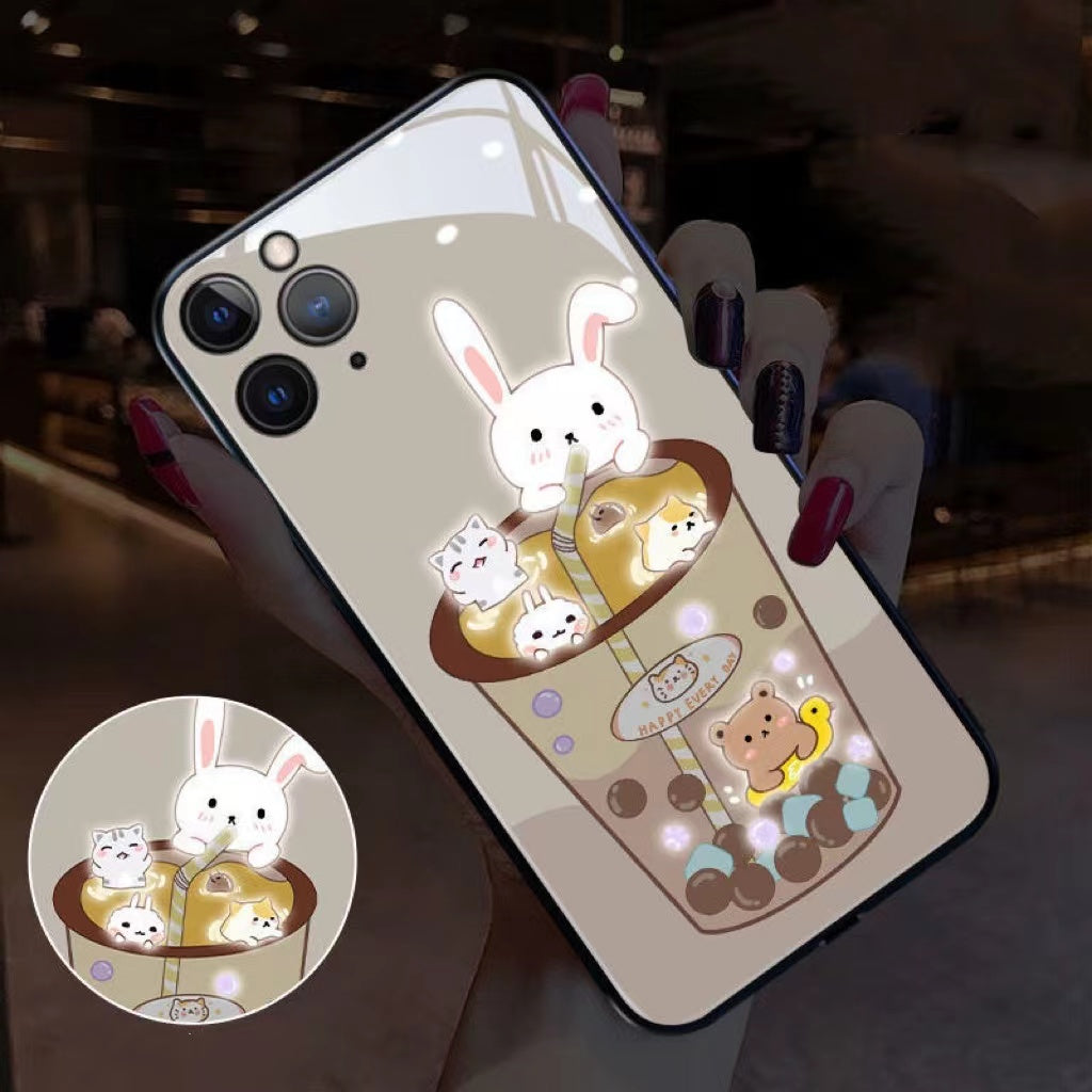 LED Bunny With Bubble Tea Light Up Case