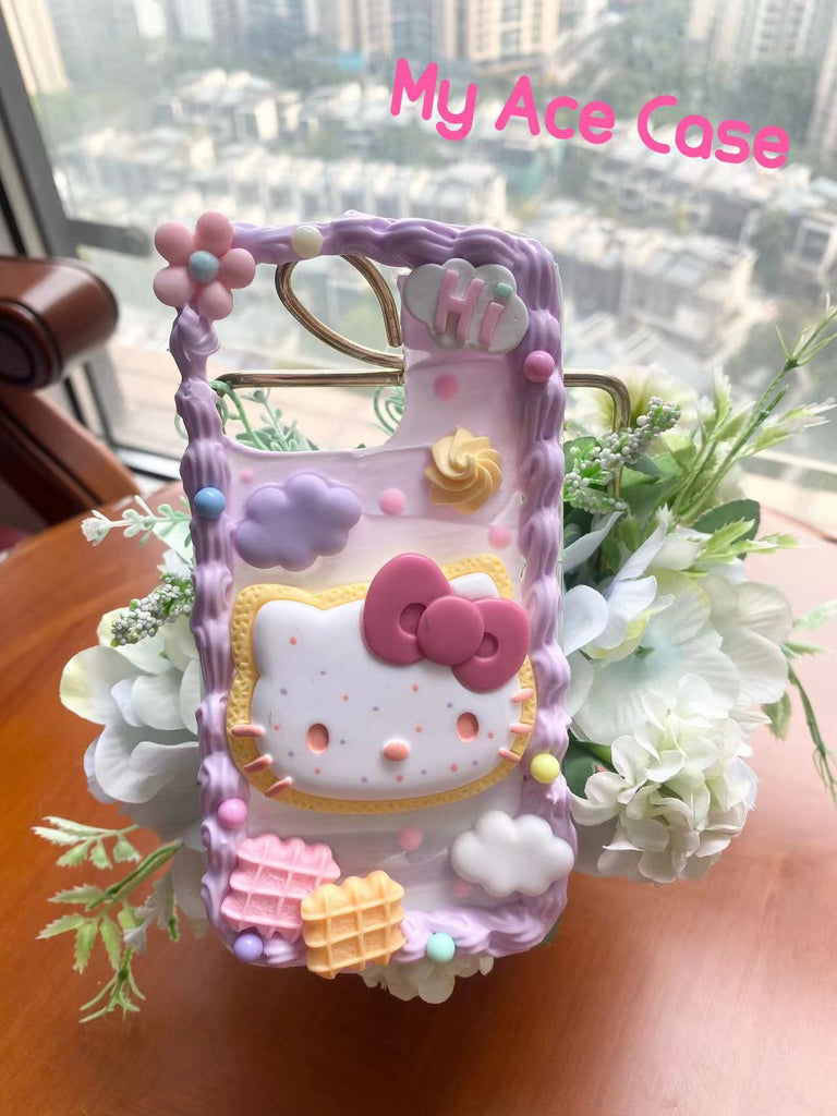 Japanese kawaii Cartoon Kitty Cookie Handmade Case