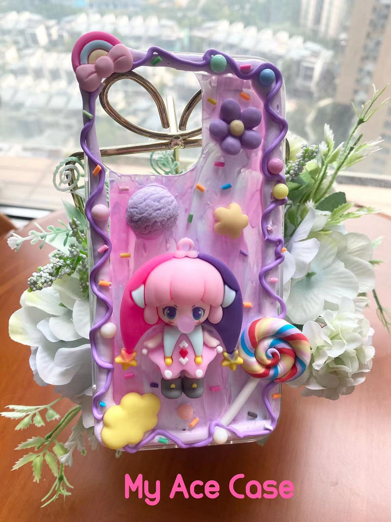 Adorable Decoden Whipped Cream Anime Handmade Case