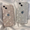 3D Bubble Silicone Holographic Hearts Case