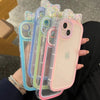 Super Cute Durable Pastel Borders with Beads Inside 3D Bow iPhone Case