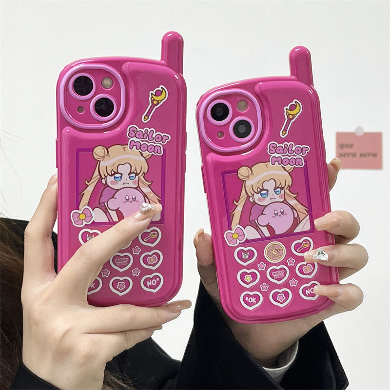Unique Y2K Pink Cellphone Case with Grumpy Sailor Moon
