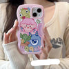 Simple Basic iPhone Case Cute Pastel Pink Wavey Border Happy Girl