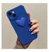 Blue 3D heart silicone anti-slip case