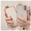 Girly Clear Case with Anti-slip Borders and 3D Tiny Bow 