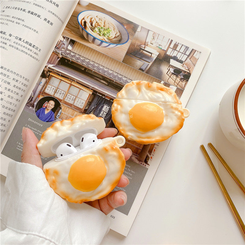 Anti-slip Realistic Fried Eggs Silicone AirPod Case