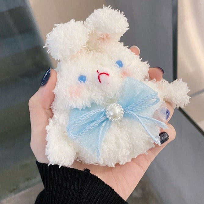 Super Cute Furry White Bunny Plush Case
