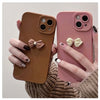 Simple Pink Brown Tiny Pastel Bow Case