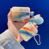 Happy Day Rainbow Silicone Airpod Case With Charm