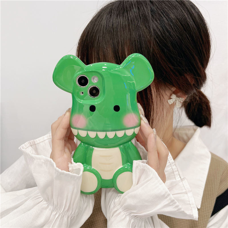 Shock-absorbent Silicone Crocodile Bear Shaped Silhouette Case