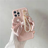 Girly Cute Shock-absorbent Pastel Pink Bow Case With Charm