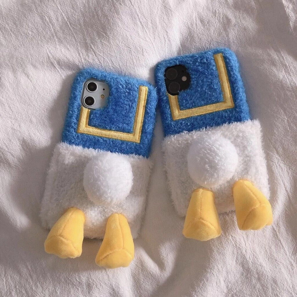 Unique and Adorable Disney's Donald Duck Booty Furry Fuzzy Textured Case